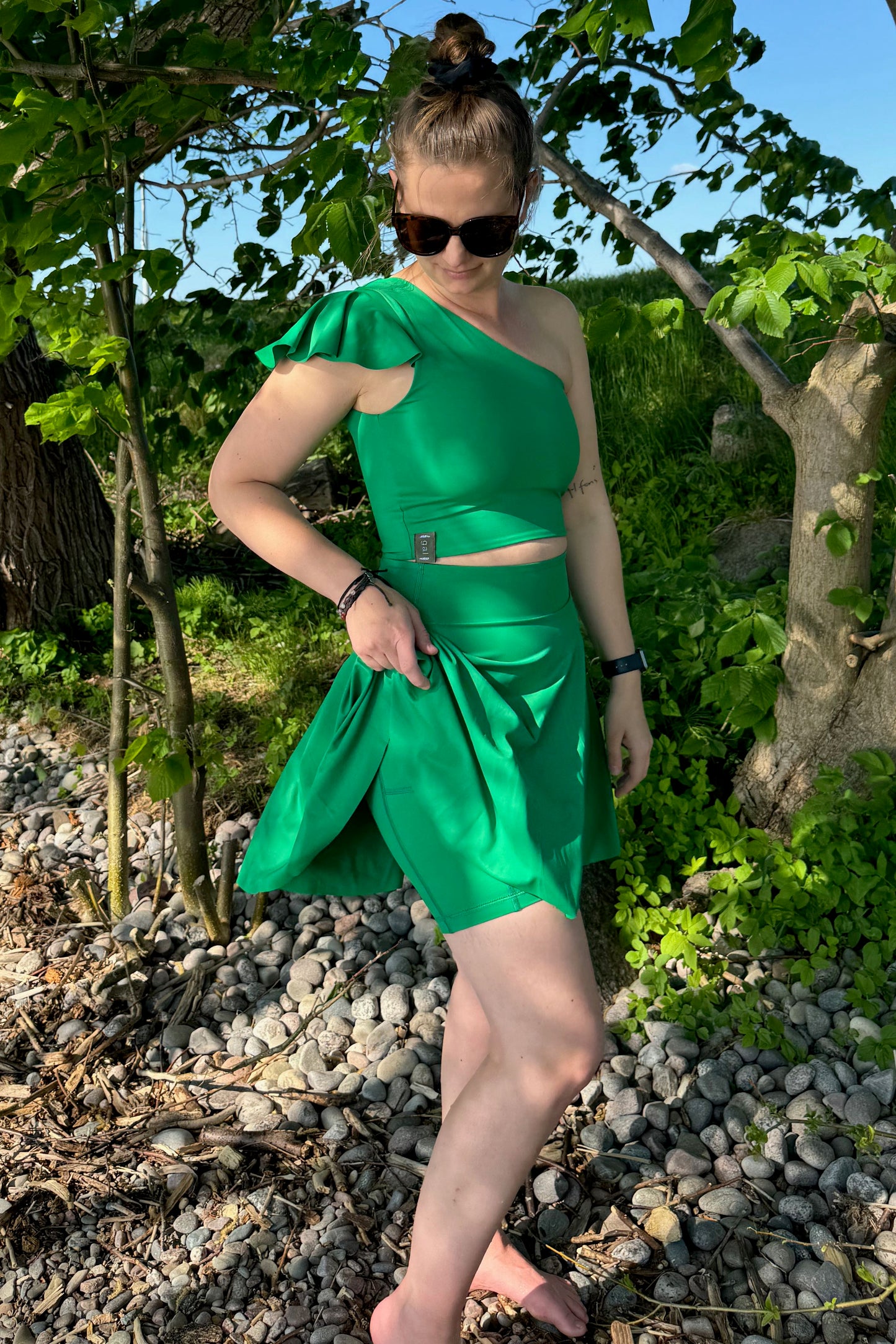 Weekend Waves - Tennis Skirt - Spring Green