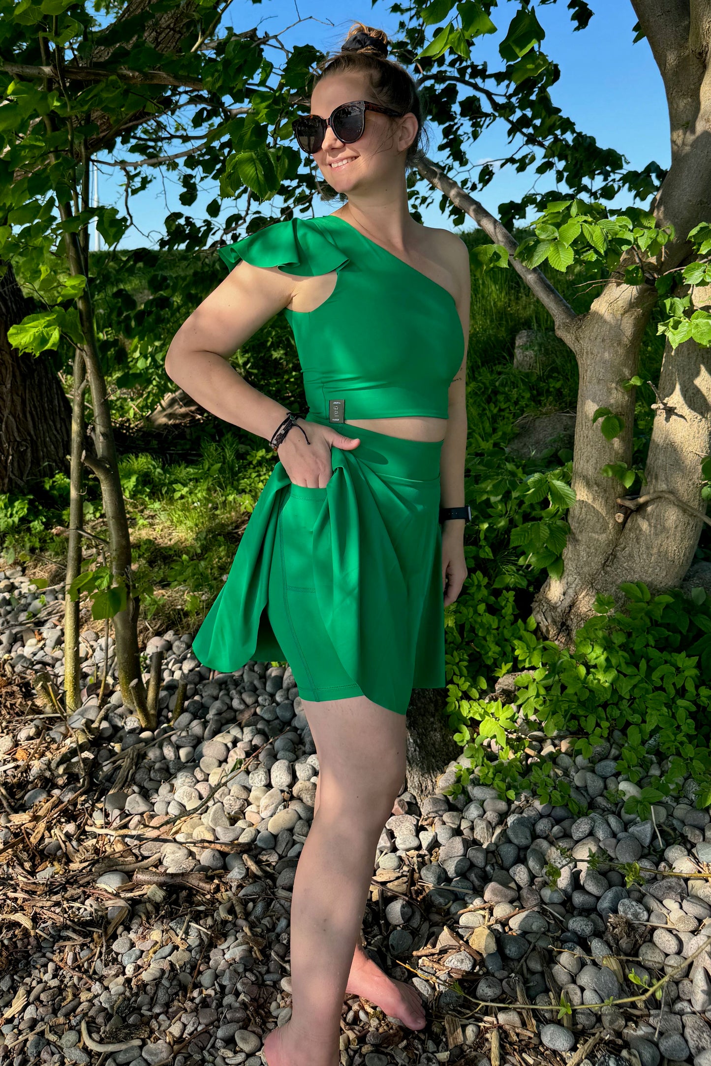 Weekend Waves - Tennis Skirt - Spring Green