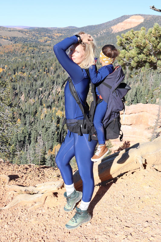 Frosty Friday - Fleece Leggings - Navy Blue