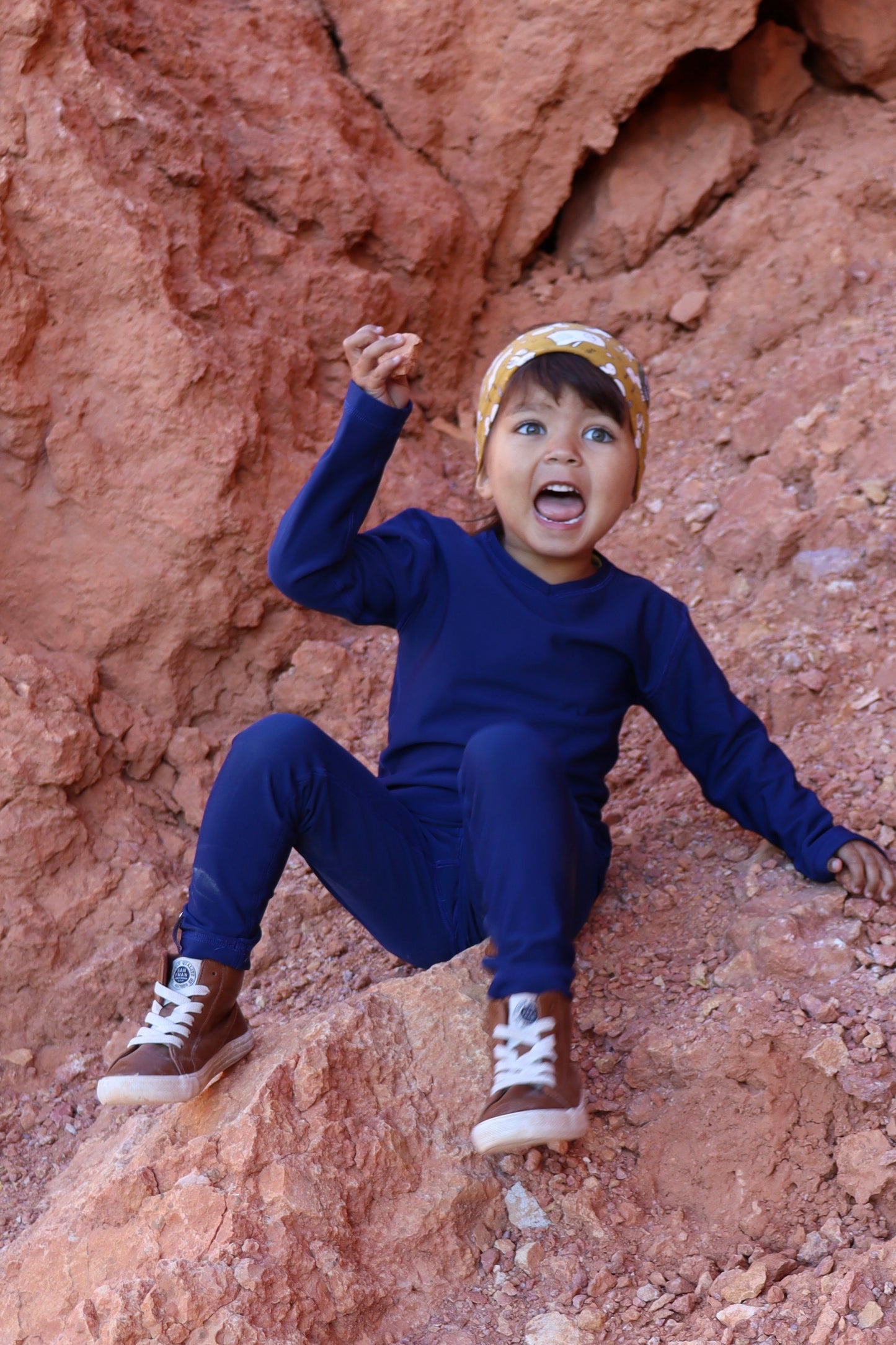 Friday- Fleece Leggings Kids - Navy Blue