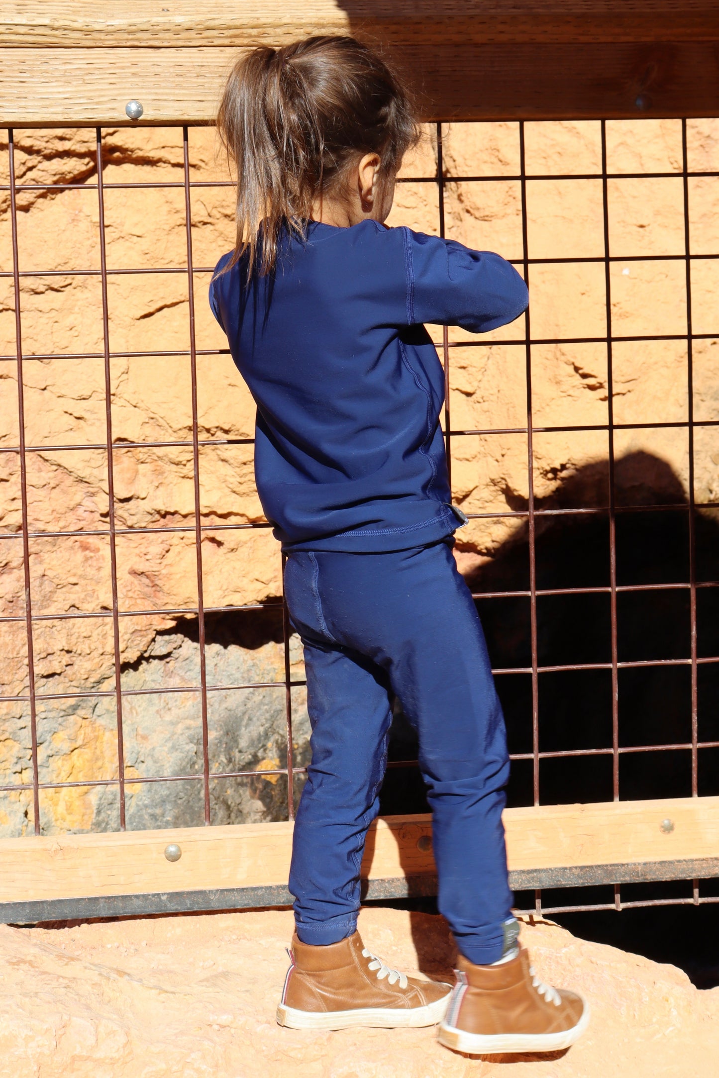 Friday - Fleece T-Shirt Barn - Marinblå