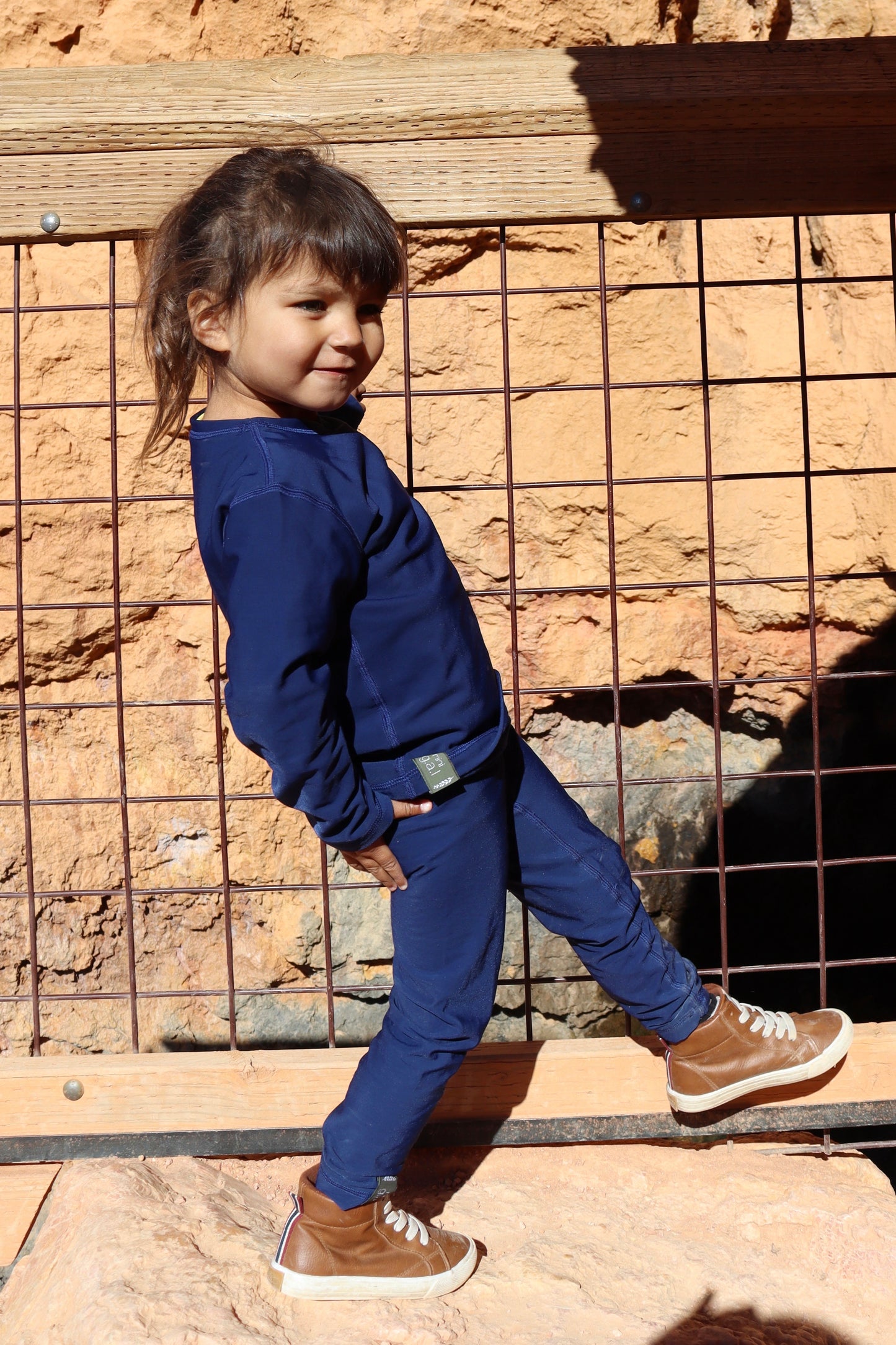 Friday- Fleece Leggings Kids - Navy Blue