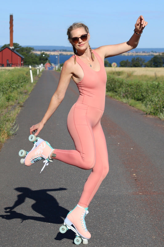 Thursday Thrills - Jumpsuit Full Length - Coral Pink