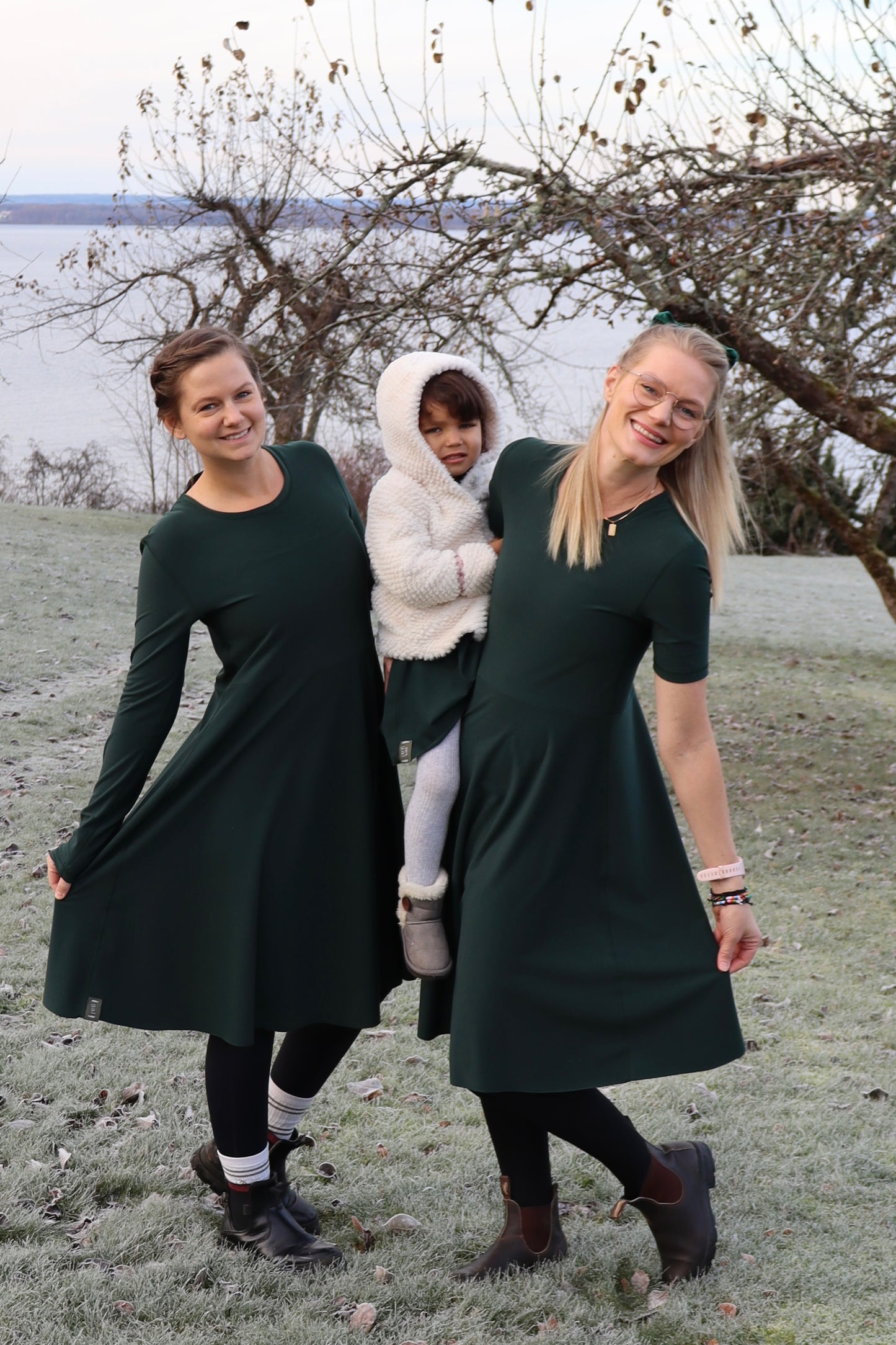 Friday - Vinterklänning Barn - Skogsgrön